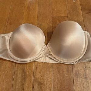 Maidenform Cream Strapless Bra with Molded Cups